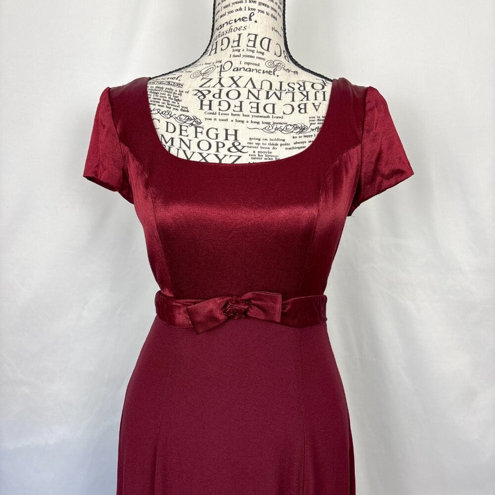 Vintage Burgundy Dress Women’s Size 6 Regency Romantic Castlecore Ren Faire - Picture 2 of 15
